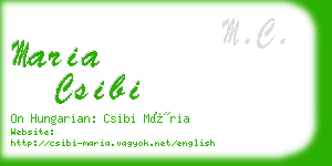 maria csibi business card